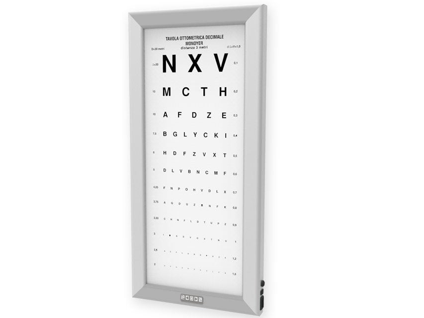 ULTRA SLIM LED OPTOMETRIC CHART - Monoyer