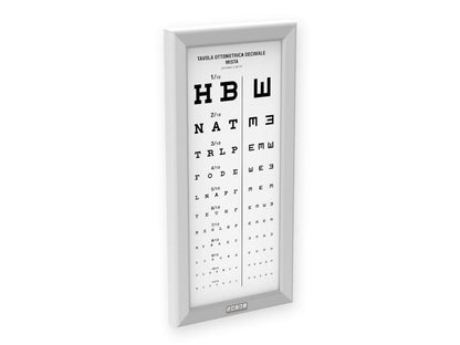 ULTRA SLIM LED OPTOMETRIC CHART - Mixed decimal