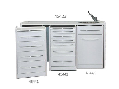 WORKTOP 156 cm - right washbasin