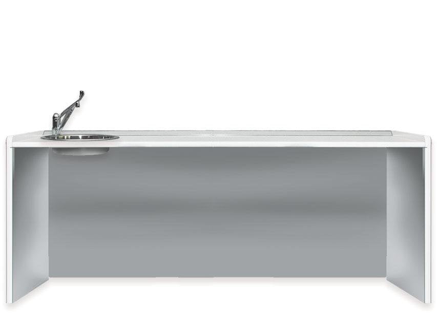 WORKTOP 206 cm - left washbasin