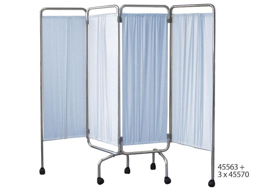 4 WING SCREEN with castors - without curtains