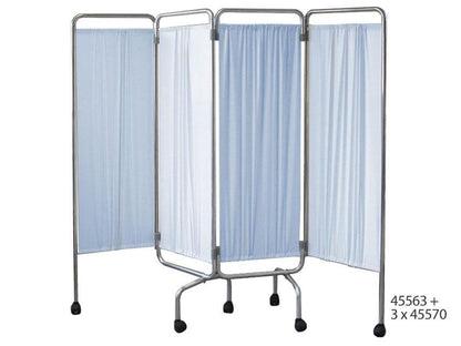 4 WING SCREEN with castors - without curtains