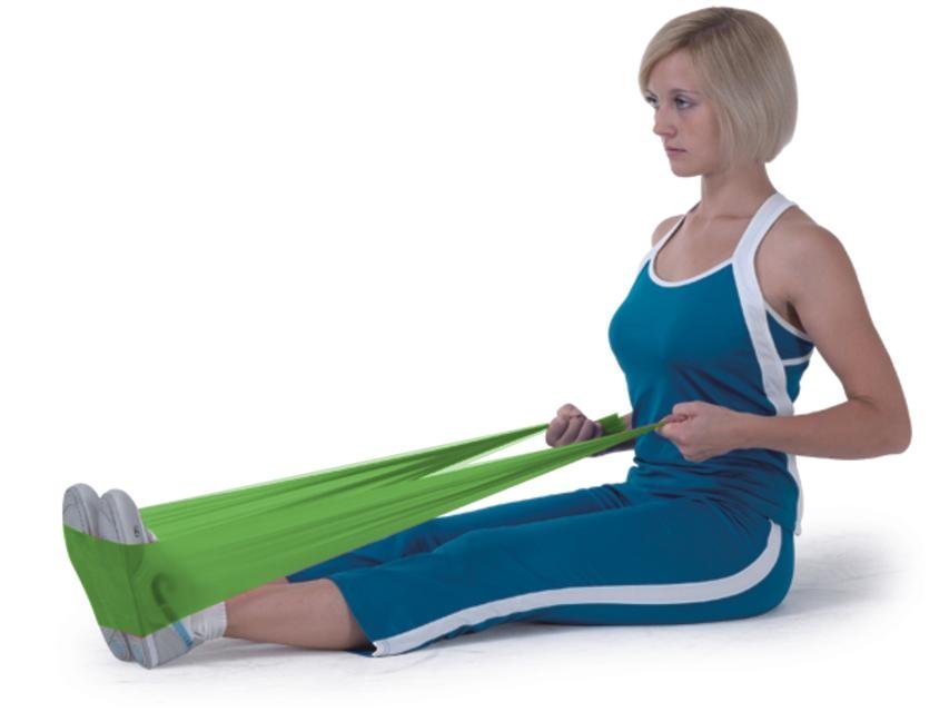 LATEX-FREE EXERCISE BAND 1.5 m x 14 cm x 0.25 mm - green