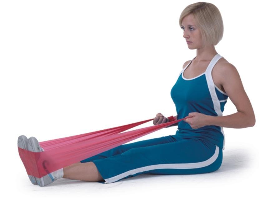 LATEX-FREE EXERCISE BAND 1.5 m x 14 cm x 0.30 mm - red