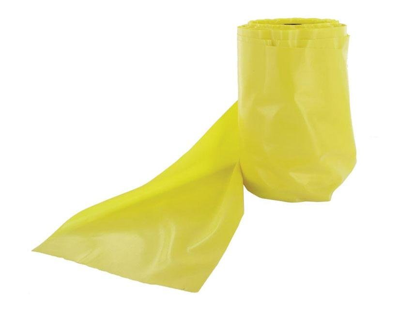 LATEX-FREE EXERCISE BAND 45 m x 14 cm x 0.20 mm - yellow