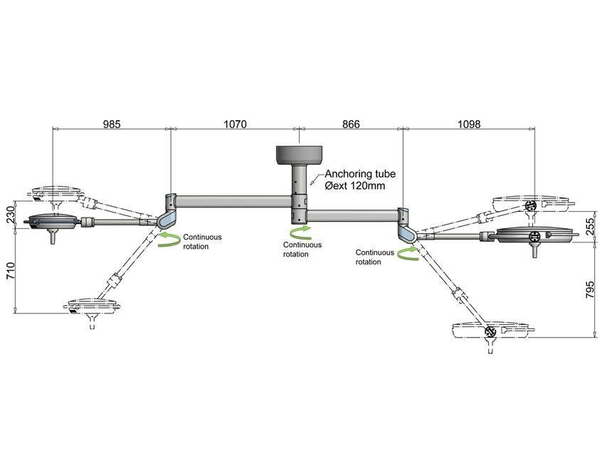 PENTALED 63N+30N THEATRE LIGHT - ceiling double