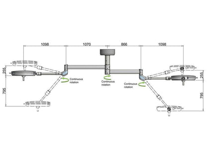 PENTALED 63N+63N THEATRE LIGHT - ceiling double