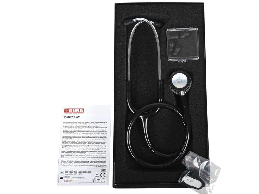EVOLVE DUAL HEAD STETHO - shiny head - Y black