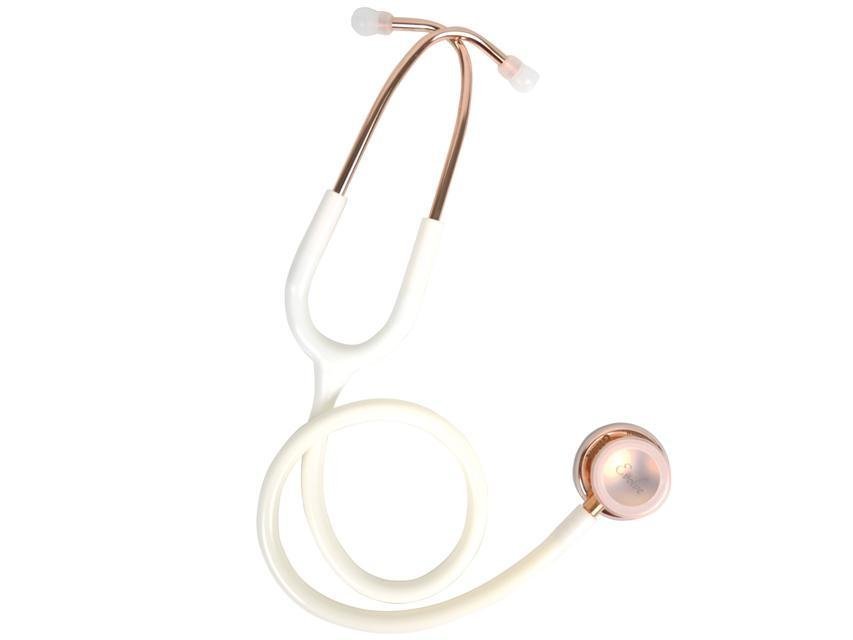 EVOLVE DUAL HEAD STETHO - rose gold head - Y white