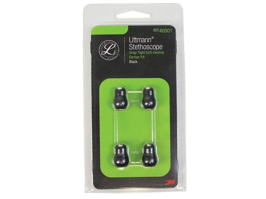 LITTMANN EAR TIPS - 1 pair small + 1 pair large - black - 40001