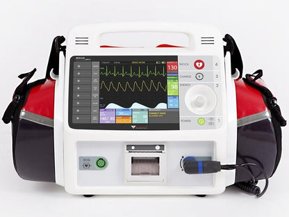 RESCUE LIFE 9 AED DEFIBRILLATOR with Temp - Italian