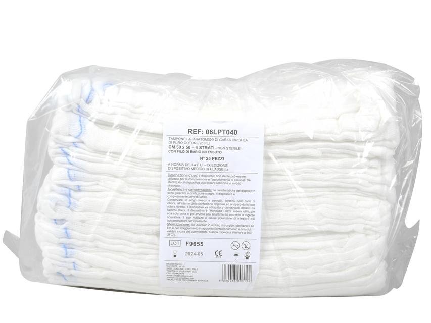LAPARATOMIC SPONGE GAUZE 50x50 cm 4 plies
